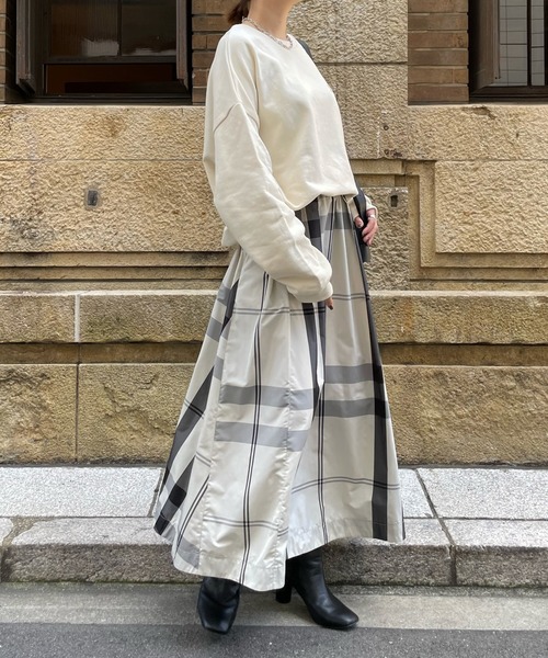 doudou 前後2WAYロゴスウェット DOUDOU 長袖 スウェット 前後2way ロゴ