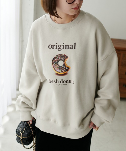 MERCH スウェット チョコレートクッキードーナツ/ライトグレー MERCH スウェット チョコレートクッキードーナツ/ライトグレー