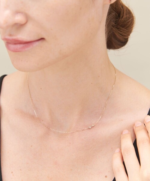 ete bijoux（エテ ビジュー） ネックレス K18RBG レイヤー ブラウン