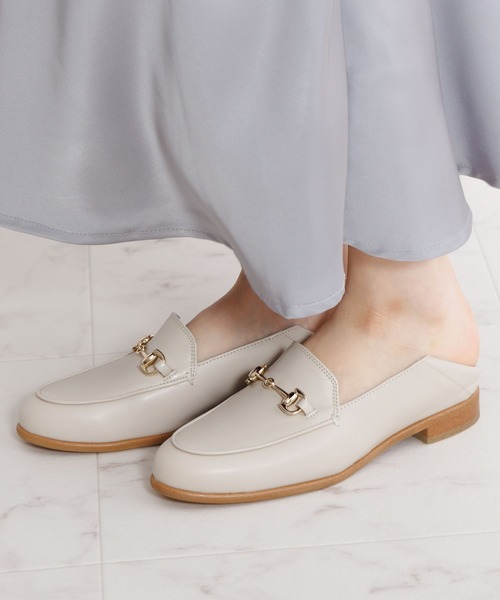 【新品】卑弥呼　バブーシュビットローファー　アイボリー　E HIMIKO ローファー 「Made in Japan」「撥水」バブーシュビット