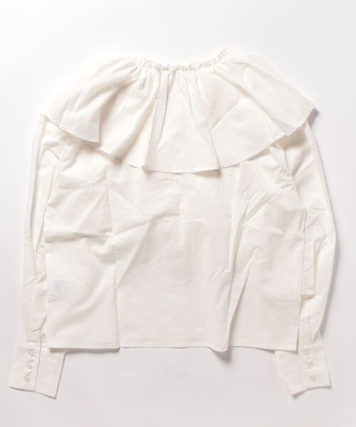 STYLEBLOCK ブラウス シャツ 綿ローンラッフルカラーブラウス