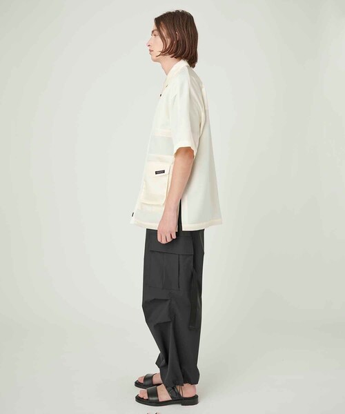 LIMONTA×TWIST WOOLアーミーシャツ UNITED TOKYO シャツ ブラウス メンズ LIMONTA×TWIST WOOL
