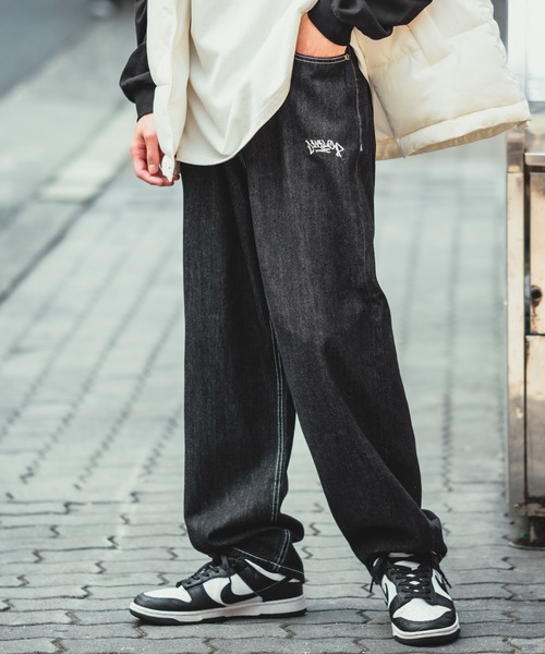 improves（インプローブス） ジーンズ ヒッププリント イージー バギー