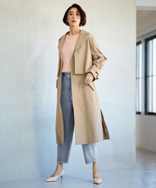 自由区（ジユウク） トレンチコート コート 「洗える」4WAYトレンチ