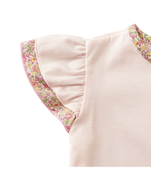 tシャツ シルエットベアフリル半袖Ｔシャツ キッズ 子供服 女の子の画像