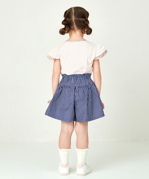 tシャツ シルエットベアフリル半袖Ｔシャツ キッズ 子供服 女の子の画像