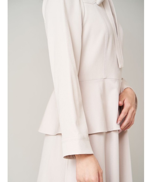 ワンピース ペプラムデザインデニムワンピース レディース  