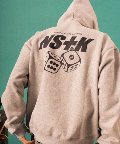 メンズ パーカー A'GEM/9 × .kom「NASTYKICK/NS+K/ナスティーキック」Kick Dice Hoodie/ダイスデザイン プル｜zozo｜03