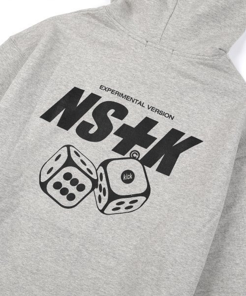 メンズ パーカー A'GEM/9 × .kom「NASTYKICK/NS+K/ナスティーキック」Kick Dice Hoodie/ダイスデザイン プル｜zozo｜22