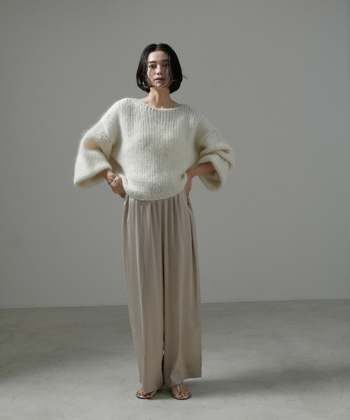 SALON adam et rope' パンツ GENTLE SILKイージーパンツ