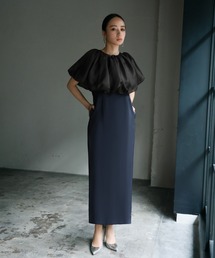 GIRL DRESS FOR NOW ドレス オーガンジーバルーンヘムトップス