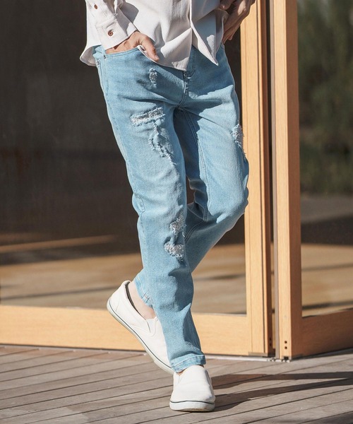 CAMBIO（カンビオ） ジーンズ mp11899- 11oz Damage Stretch Denim 