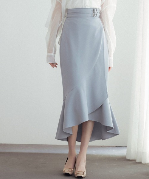 SAISON DE PAPILLON（セゾンドパピヨン） スカート ラップ風ダブル