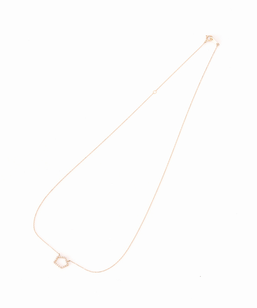 Lilas ネックレス ペンタゴンダイヤ45cmネックレス K10 レディース  