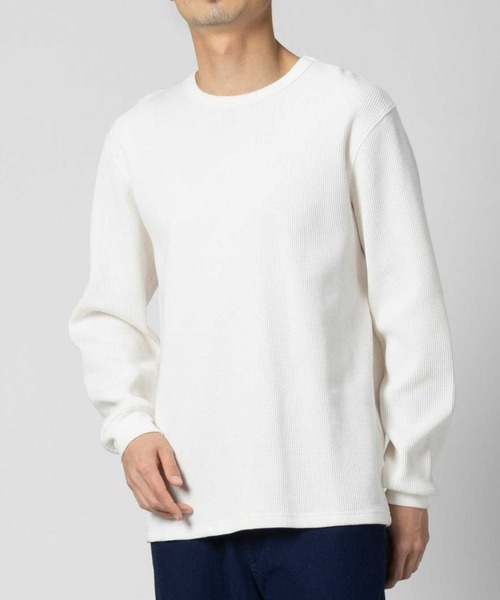 back number 長袖 Tシャツ BACK NUMBER tシャツ 「BACK NUMBER」ワッフルクルーネック長袖T