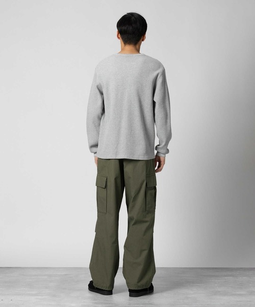 BACK NUMBER tシャツ 「BACK NUMBER」ワッフルクルーネック長袖Tシャツ