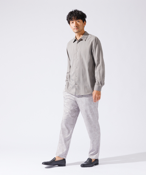 ABAHOUSE GRAY シャツ 「Air Hole Stretch」エアリー レギュラー