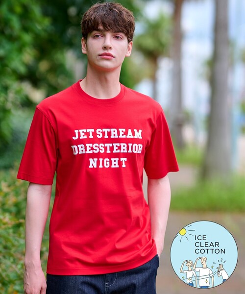 【接触冷感抗菌防臭消臭】ICE CLEAR COTTON ロゴT DRESSTERIOR｜【接触冷感/抗菌防臭/消臭】ICE CLEAR COTTON ロゴ
