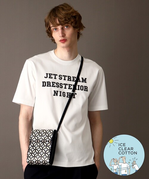 【接触冷感抗菌防臭消臭】ICE CLEAR COTTON ロゴT DRESSTERIOR tシャツ 「接触冷感／抗菌防臭／消臭」ICE CLEAR