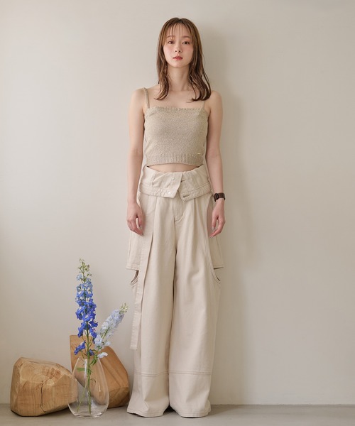 mideal ジーンズ デニム デニムパンツ cut out design wide