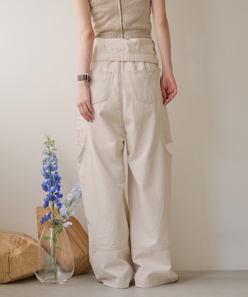 mideal マイディールcut out design wide denim cut out design wide denim / カットアウトデザインワイドデニム