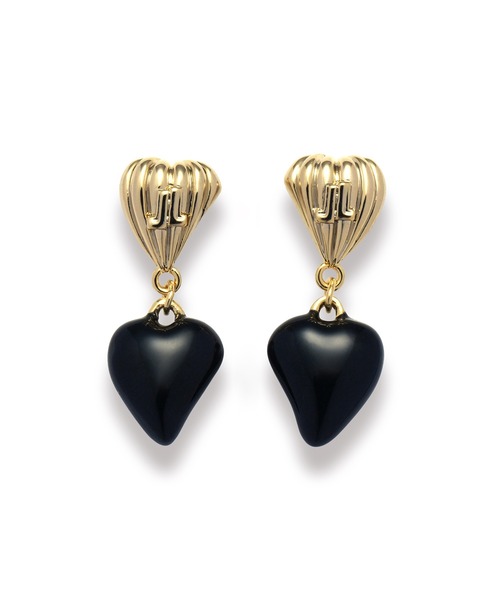 【上品で可愛らしい印象♪】LANVIN en Bleu ピアス LANVIN en Bleu ピアス アールデコ ハートモチーフピアス