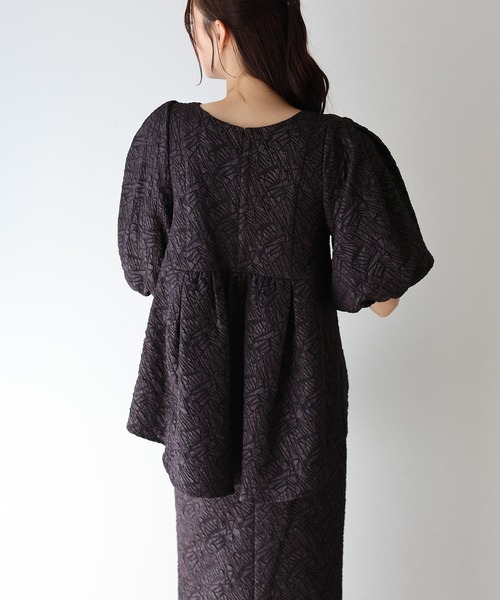 セットアップ ジップアップ スカート シャカシャカ B3513 SLY | I LINE GATHER スカート (スカート(ミディアム) ) |SHEL