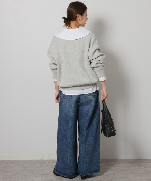 JOURNAL STANDARD relume - 美品完売品　ジャーナルスタンダードレリューム　ビックカラーブラウス ホワイト JOURNAL STANDARD relume ブラウス シャツ ビッグカラーブラウス