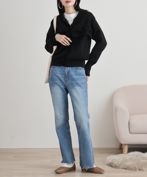 カーディガン Eglantine フリルカーディガン レディース EGLANTINE カーディガン Eglantine フリルカーディガン
