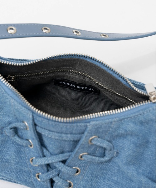 MAISON SPECIAL ショルダーバッグ バッグ Lace Up Denim Saddle