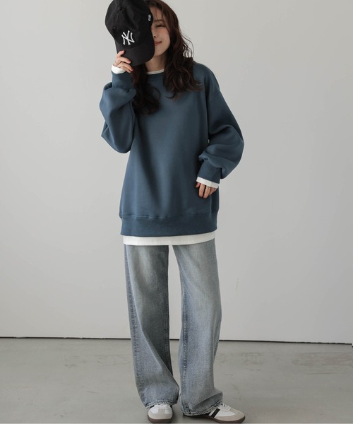La-gemme（ラジェム） トレーナー スウェット 裏起毛 レイヤード風