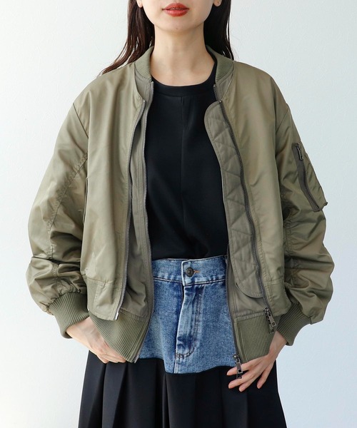 Cepica（セピカ） ma1 ma-1 「RISLEY」肩掛けMA-Iブルゾン レディース