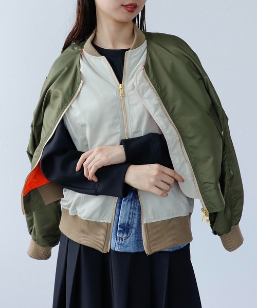 Cepica（セピカ） ma1 ma-1 「RISLEY」肩掛けMA-Iブルゾン レディース