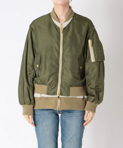 Cepica（セピカ） ma1 ma-1 「RISLEY」肩掛けMA-Iブルゾン レディース