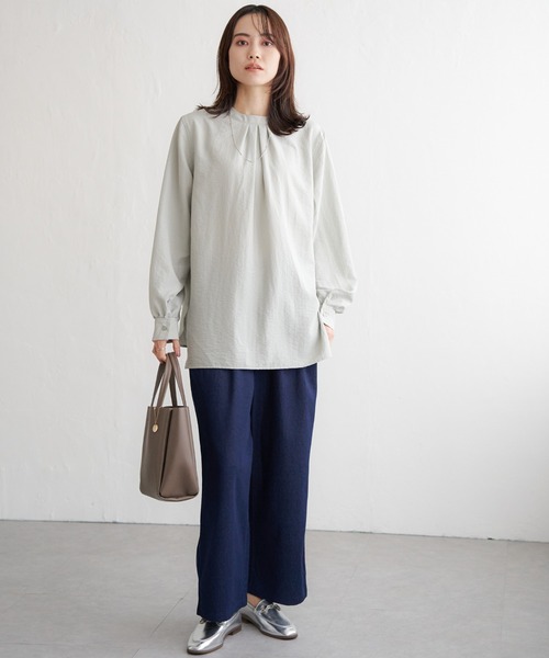 ikka パンツ フロントタックワイドパンツ レディース : ZOZOTOWN