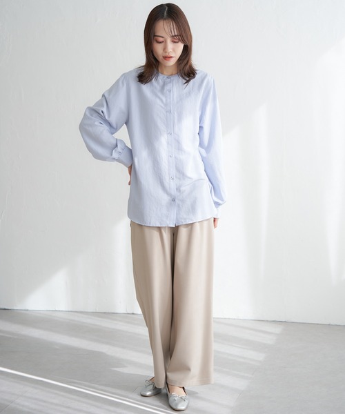 ikka パンツ フロントタックワイドパンツ レディース : ZOZOTOWN