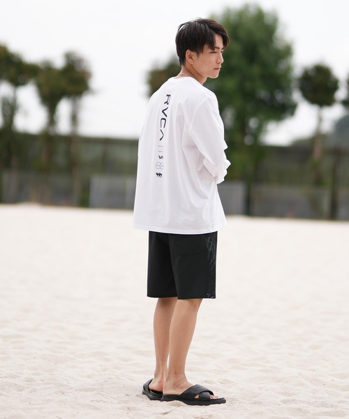 RVCA ブラック 水着・ラッシュガード セット RVCA 最短翌日配達 ルーカ ルカ スポーツ 長袖 ラッシュガード