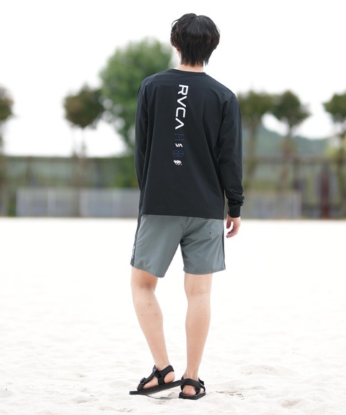 RVCA ブラック 水着・ラッシュガード セット RVCA 最短翌日配達 ルーカ ルカ スポーツ 長袖 ラッシュガード