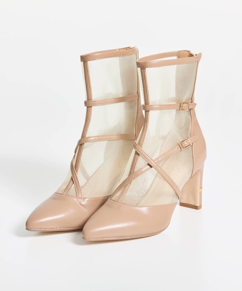 Noela チュールドッキングブーツ　メッシュブーツ Noela ブーツ チュールドッキングブーツ レディース : ZOZOTOWN