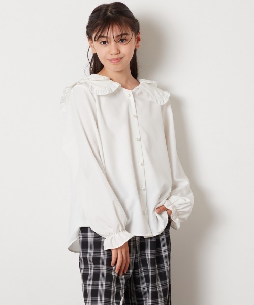 a.v.v（アー・ヴェ・ヴェ） ブラウス シャツ 「140-150」ダブルフリル