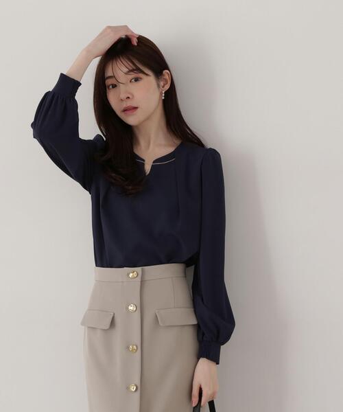 PROPORTION BODY DRESSING ブラウス シャツ チェーン付きタック