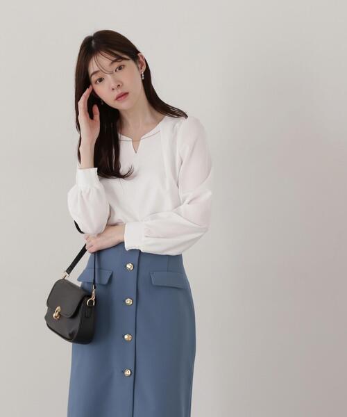 PROPORTION BODY DRESSING ブラウス シャツ チェーン付きタック