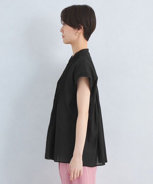green label relaxing 春夏新作ブラウス WEB限定】［ XS /H148-155cm］クラフト 5分袖 ブラウス （シャツ