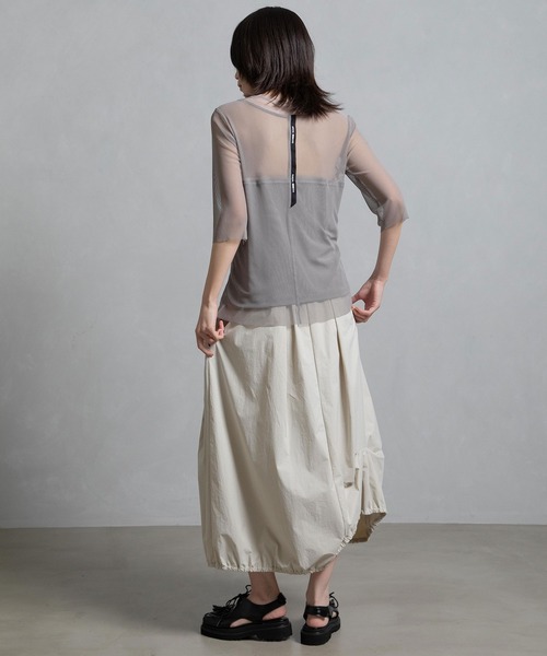 マルシャルテル　marechal terre 袖シアートップス MARECHAL TERRE tシャツ シアーレイヤードトップス レディース