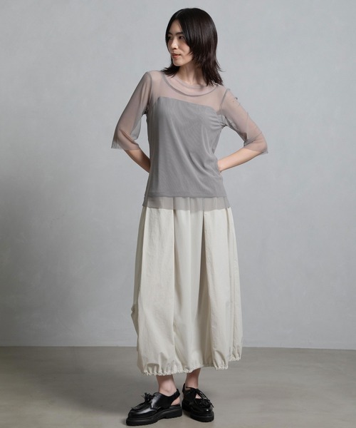 MARECHAL TERRE tシャツ シアーレイヤードトップス レディース