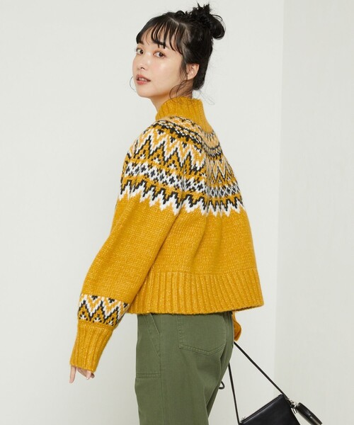 FREAK'S STORE 「FREAK'S STORE」 長袖ニット フリ- ブラウン
