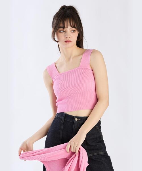 To b. by agnes キャミソール コットンリブタンクトップ : ZOZOTOWN