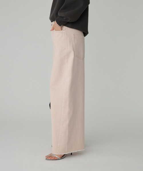 ワイドパンツ ジーンズ デニム デニムパンツ バレルレッグデニムパンツ レディースの画像