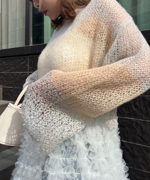 honeymihoney ♡ frill collar crochet knit
