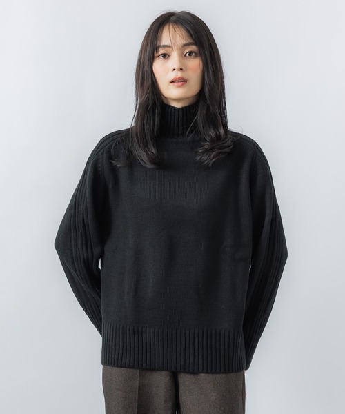 「SETUP7」 「maison breeze」タートルネックニット FREE ベージュ レディース_画像3